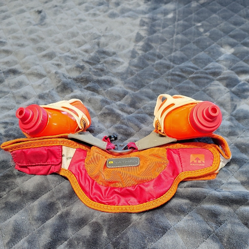 Nathan Red and Orange Hydration Belt